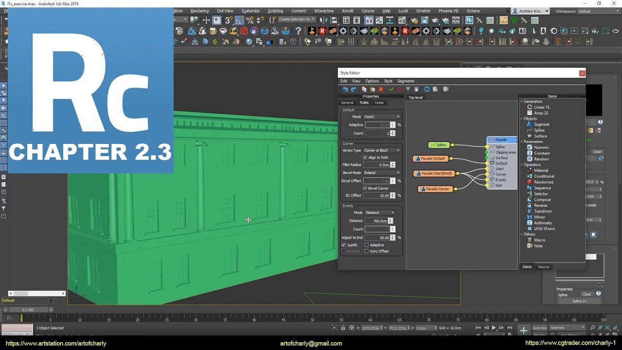 RailClone 3ds max. Chapter 2.3. L1S Generator.