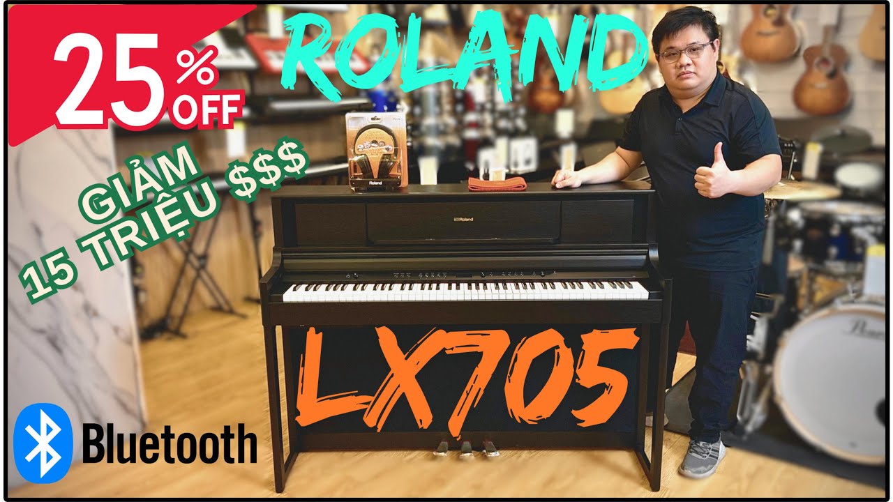 ĐÀN PIANO ĐIỆN ROLAND LX705 | UNBOX & DEMO | KẾT NỐI BLUETOOTH APP PHÁT NHẠC VÀ NGHE NHẠC |
