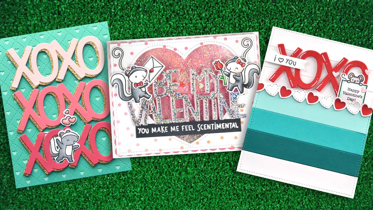 Intro to Giant Be My Valentine and Giant XOXO + 3 cards from start to finish