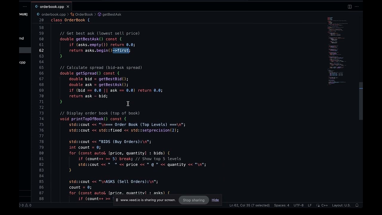 Getting Started with Creating an Orderbook in C++ ( Trading with C++ Series)