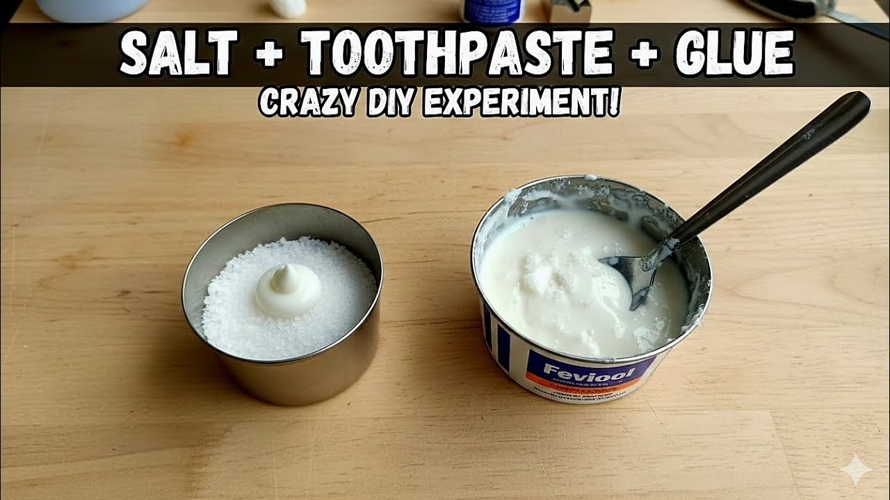 What did Is The Salt And Toothpaste And Glue Experiment 😱