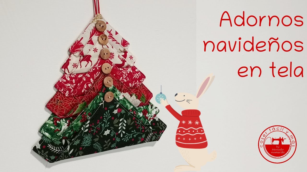 Árbol de Navidad de tela, muy fácil
