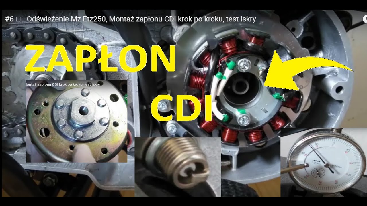 #6 🇩🇪Odświeżenie Mz Etz250, Budowa zapłonu CDI montaż krok po kroku, test iskry