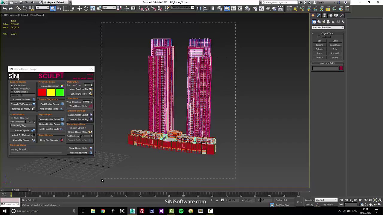 SiNi Software - IgNite Sculpt removing double faces in 3ds Max