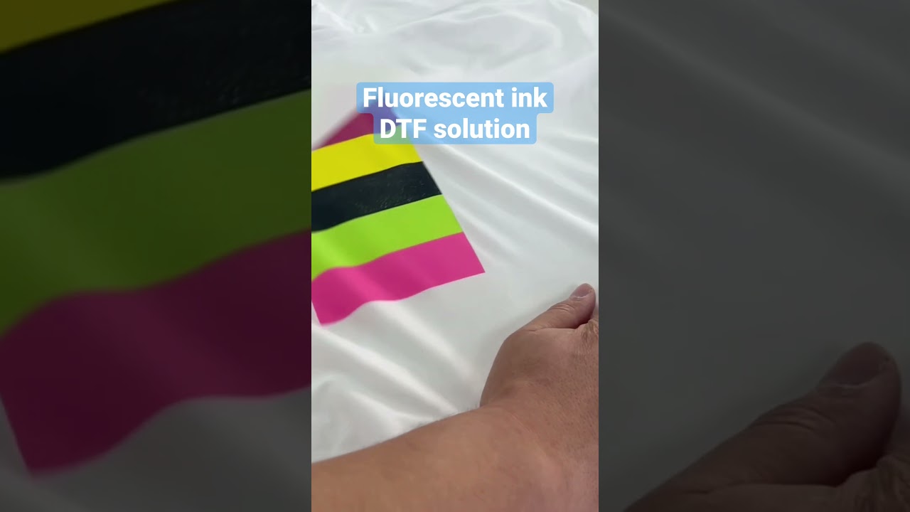 Fluorescent ink DTF printing solution #fluorescentink #fluorescentprinting #dtf #dtfprinting