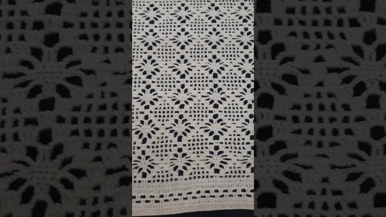 #short #crochetvideo #spiderstitch #beautiful #stole #filetcrochet #pattern