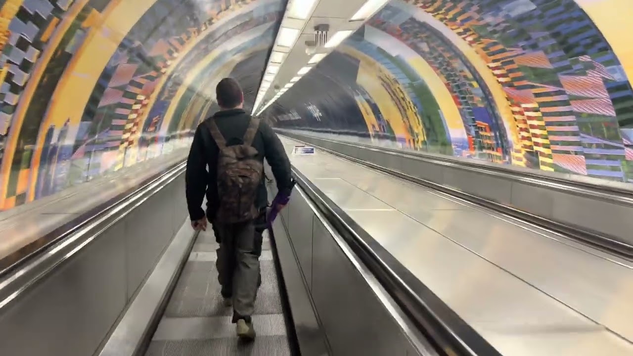 The New Moving Walkway At Bank Underground Station | Waterloo and City Line | London | 4K |
