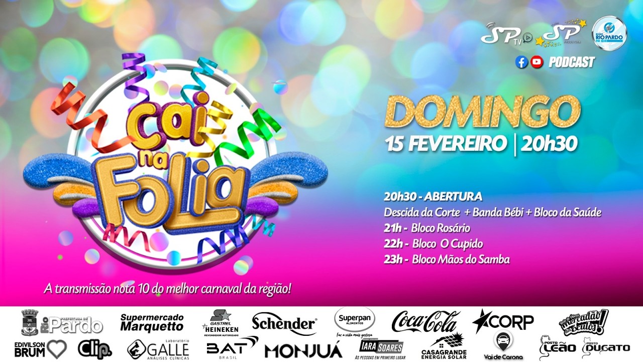 CARNAVAL DE RIO PARDO - BLOCOS DOMINGO ( 15/02/26)