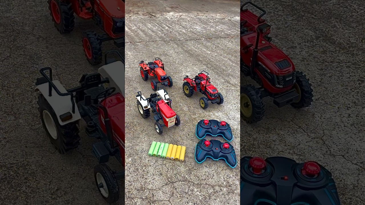 3 remote control Farming Tractor 🚜 Testing #jcb #tractor #viral #shorts