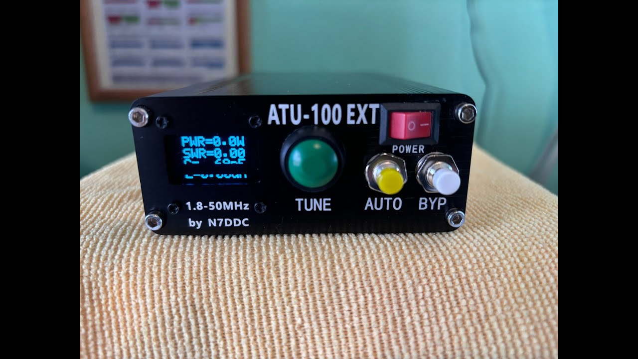 ATU -100 EXT with the Bearcat 980 SSB CB Tuning a Mag Mount Antenna on a Cookie Sheet