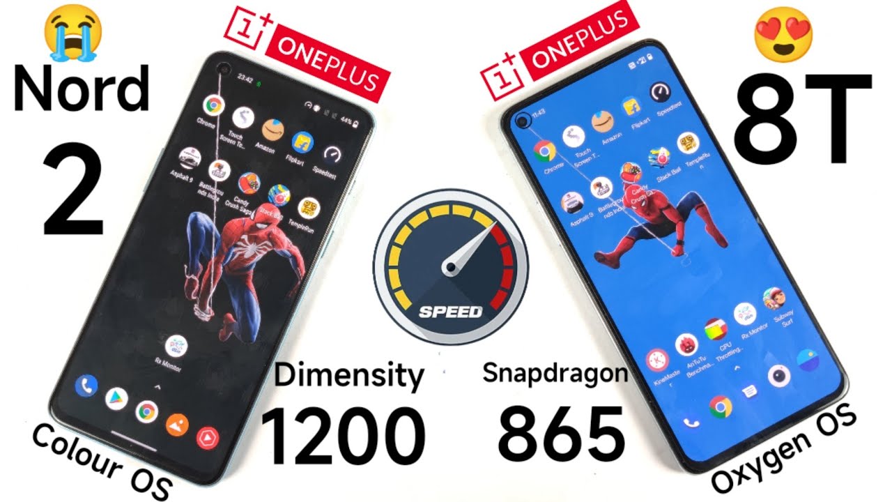 OnePlus Nord 2 vs OnePlus 8T Speedtest Comparison Snapdragon 865 vs Dimensity 1200 Shocking Results😱