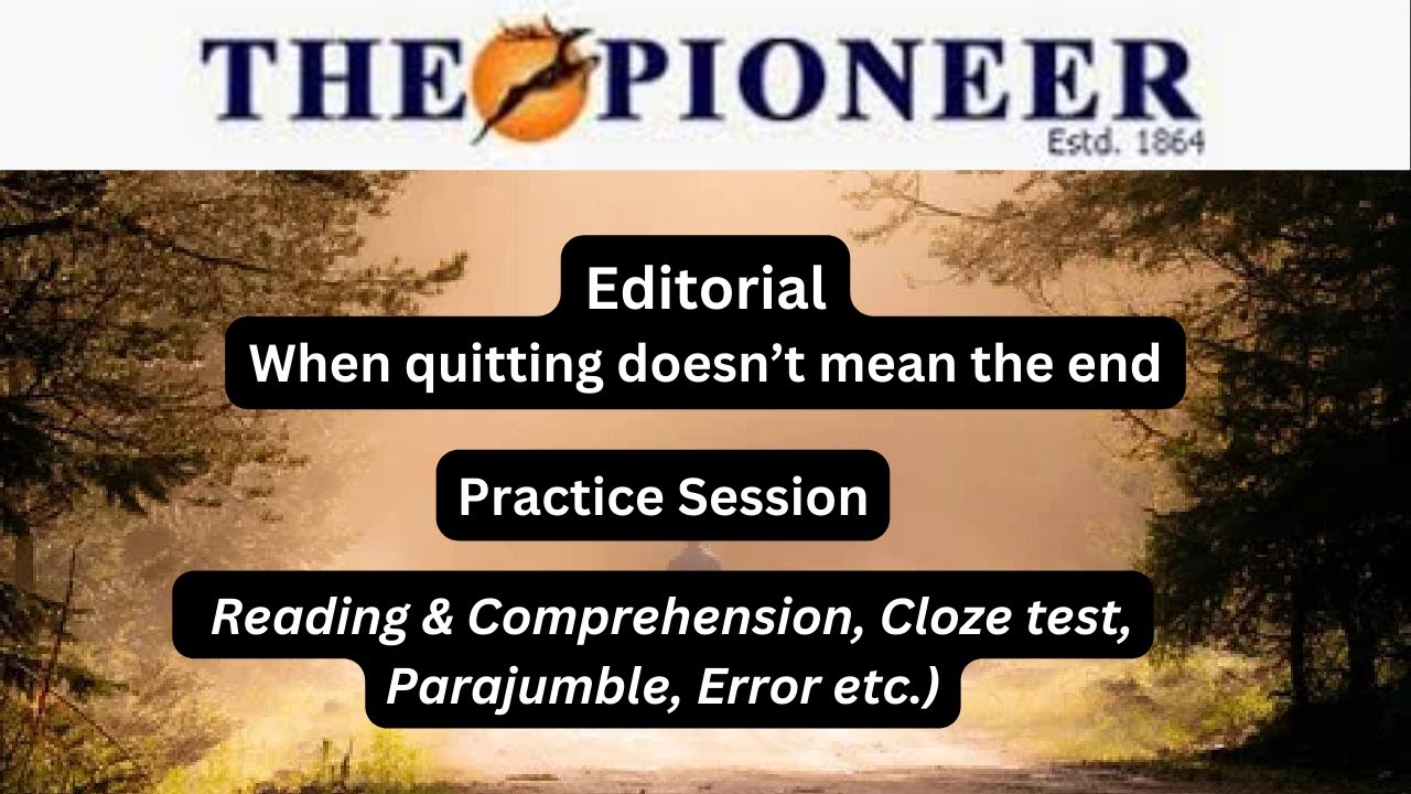 03/02/2026 | The Pioneer Editorial | When quitting doesn’t mean the end