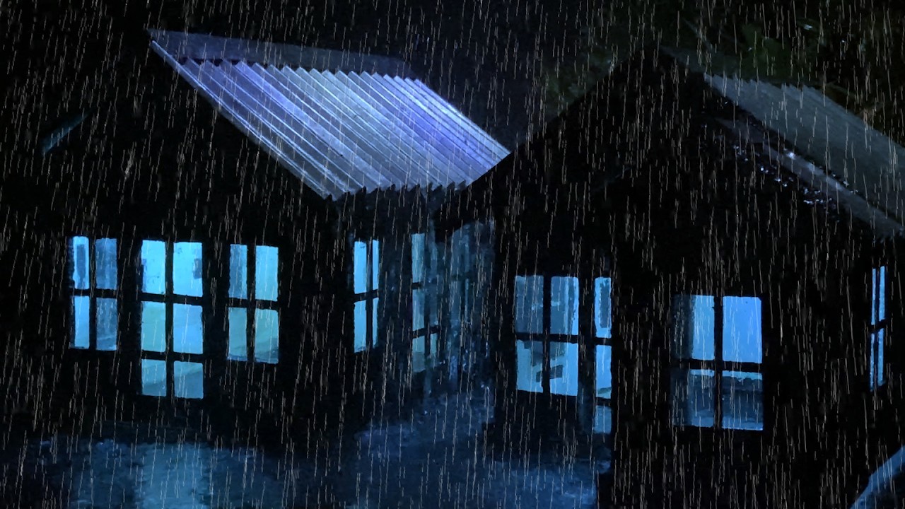 Rain Sounds for Sleeping - ASMR Intense Rain On Tin Roof for Severe Night Insomnia