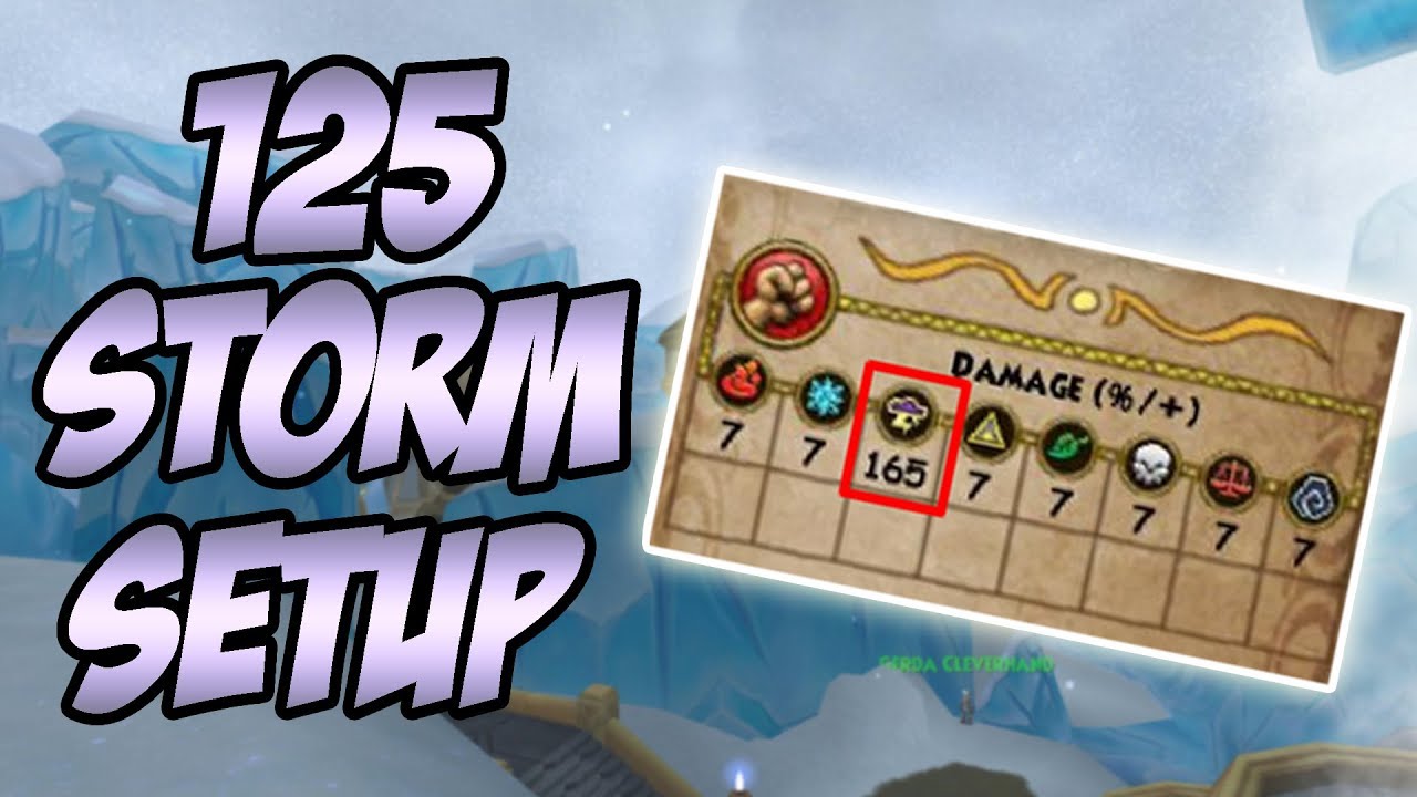 Wizard101: 125 Storm Gear Setup - BIG STORM DAMAGE