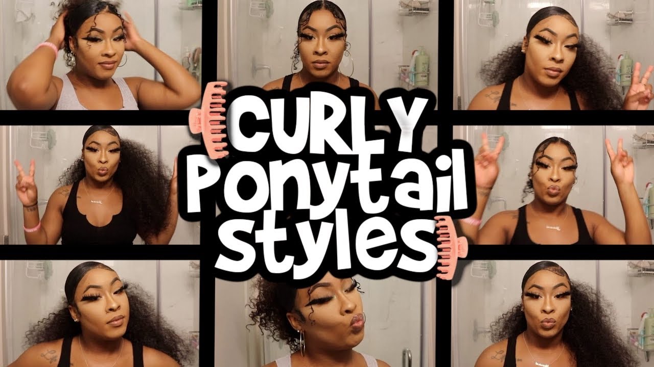 EASY #CURLYPONYTAIL STYLES |BEAUTY SUPPLY STORE HAIR