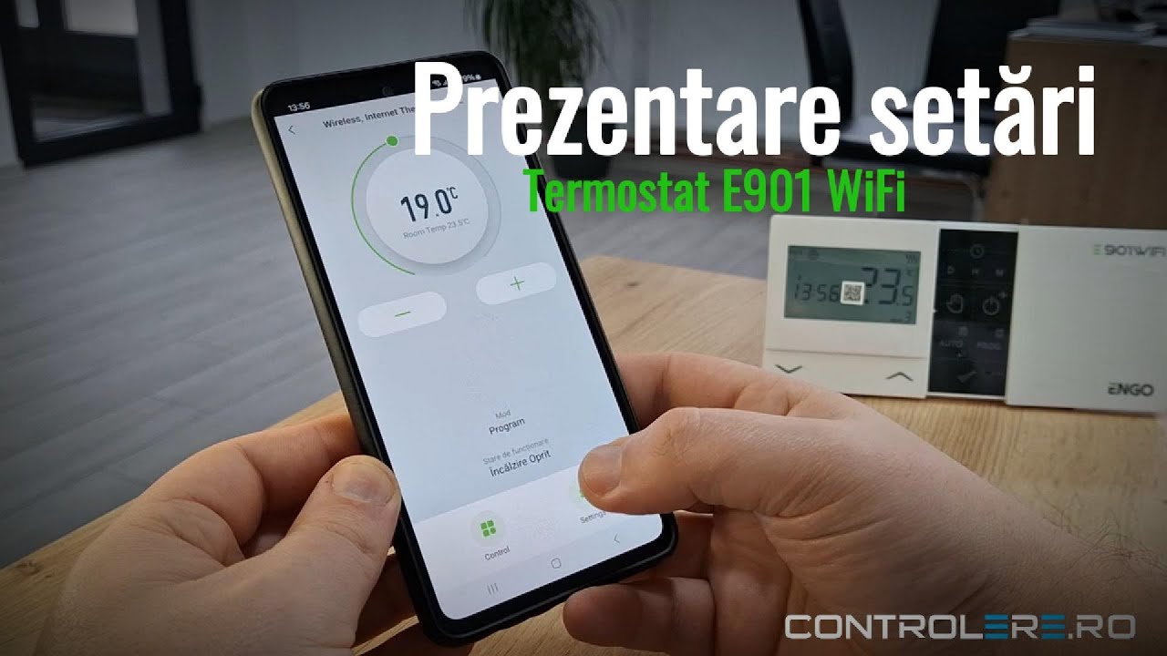 Prezentare setări - Termostat de cameră Engo E901 wifi