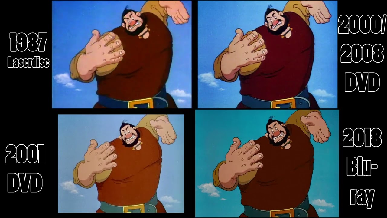 Brave Little Tailor Laserdisc, DVD, & Blu-ray Comparison
