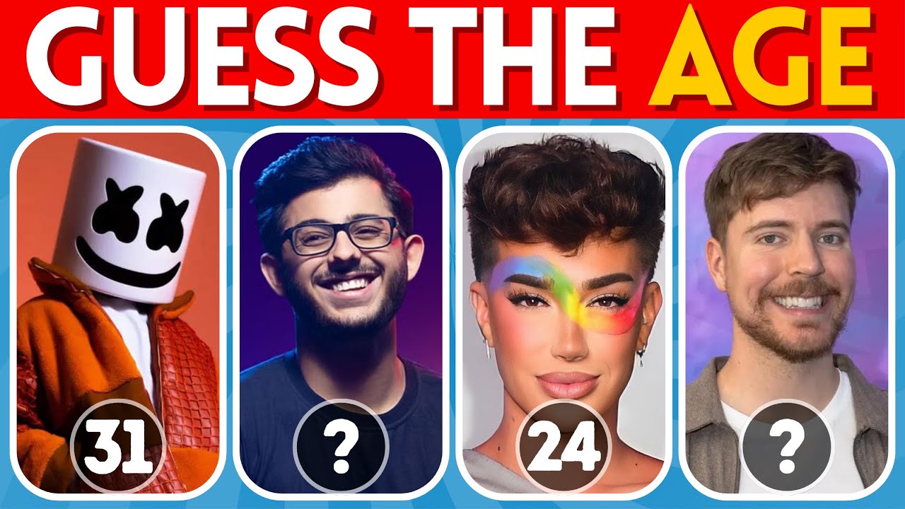 Guess the Age of Famous YouTubers and Social Media Influencers | Fun Guessing Game