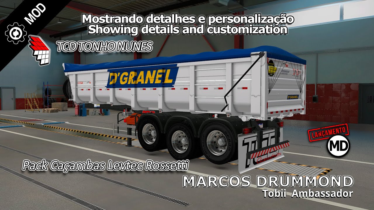 Mostrando detalhes - personalização/Showing details - custom - Tonho Pack Caçambas Levtec Rossetti