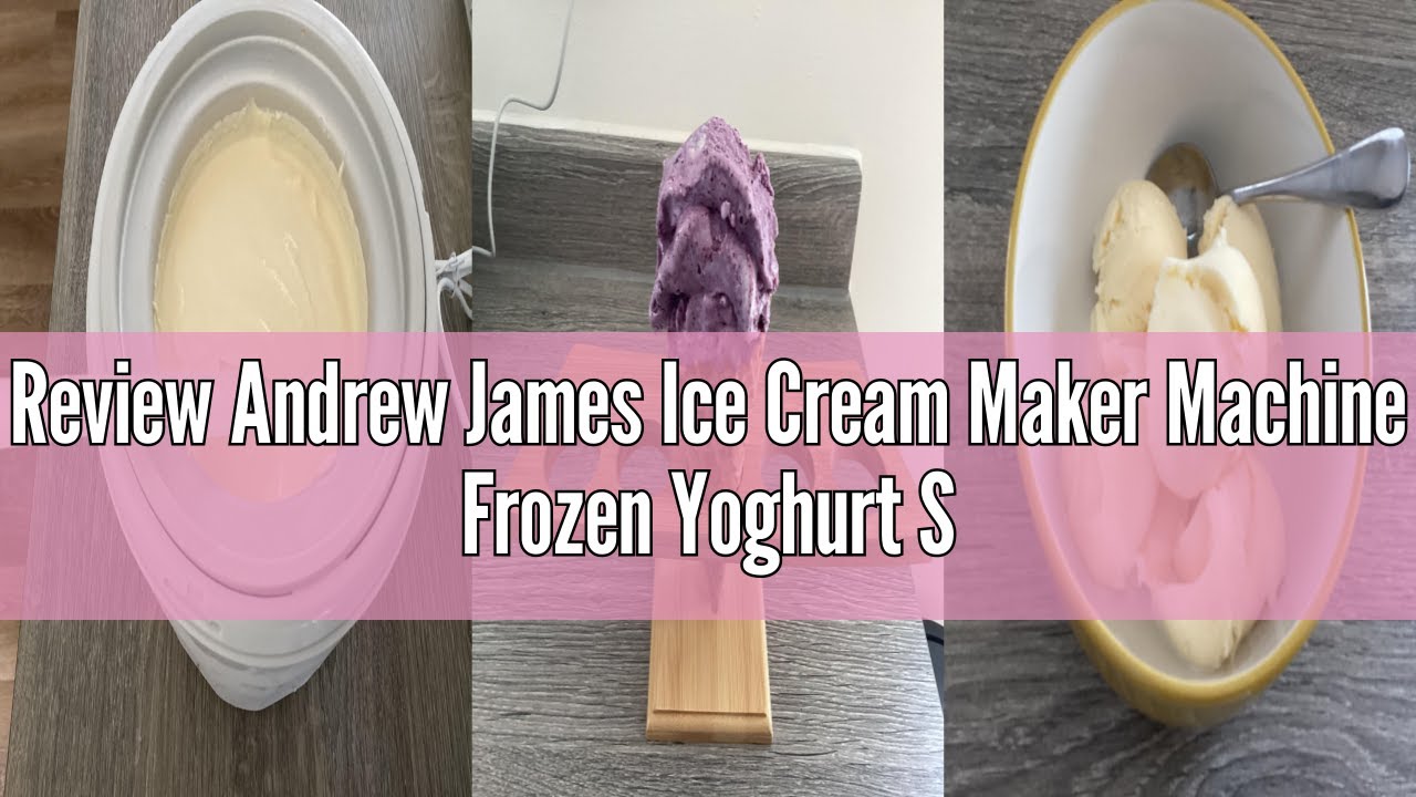 Review Andrew James Ice Cream Maker Machine Frozen Yoghurt Sorbet Maker, Detachable Ice-Cream Mixing