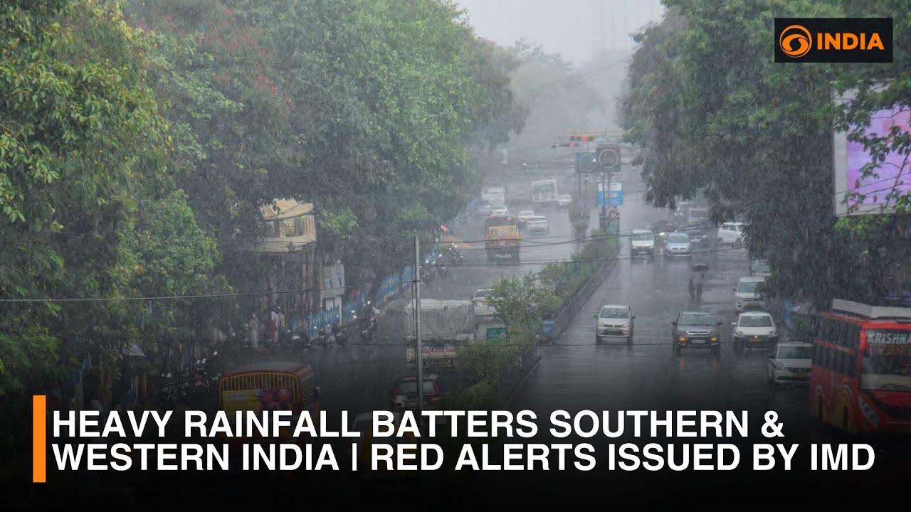 Heavy Rainfall Batters Southern & Western India | Red Alerts Issued by IMD | DD India