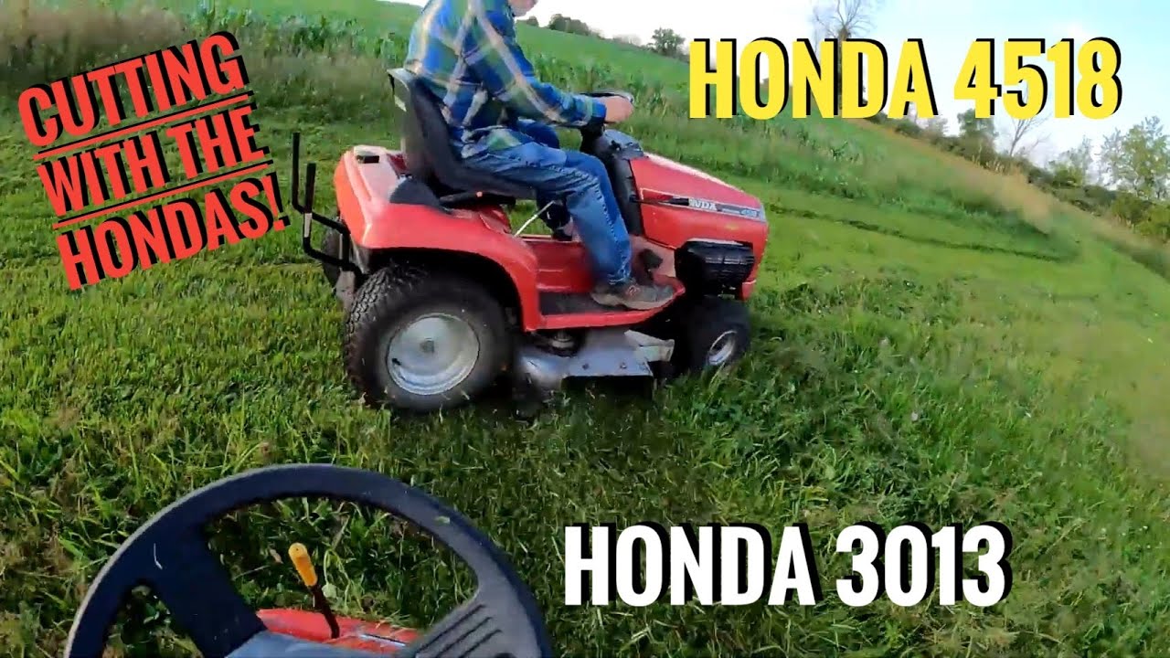 The Honda 3013 & 4518 Cutting Grass!