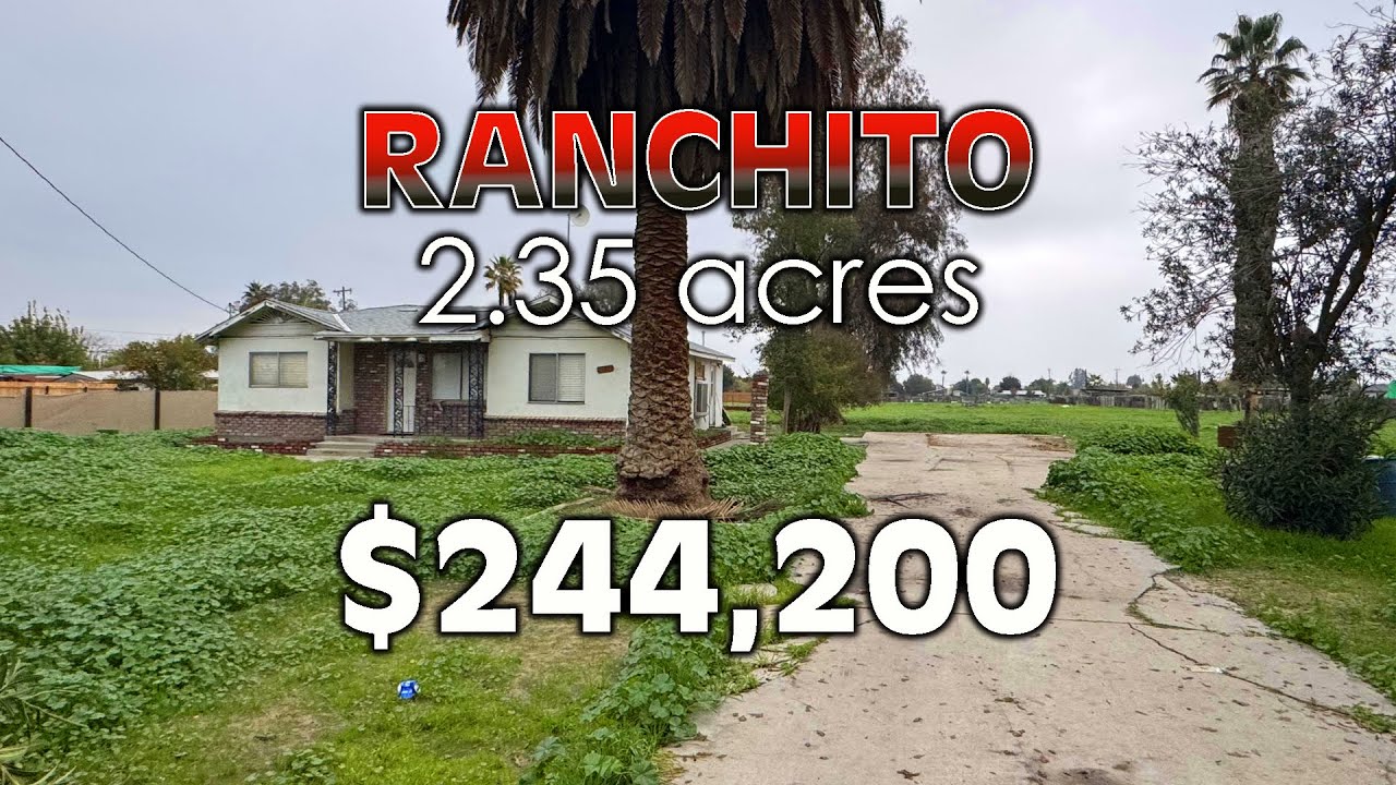 RANCHITO 2.3 acres $244,200 Casa de 3 habitaciones 1 baño
