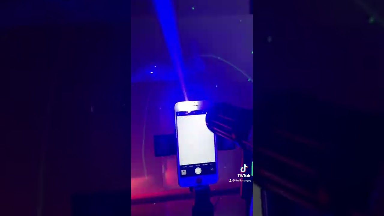 Pointing laser at camera