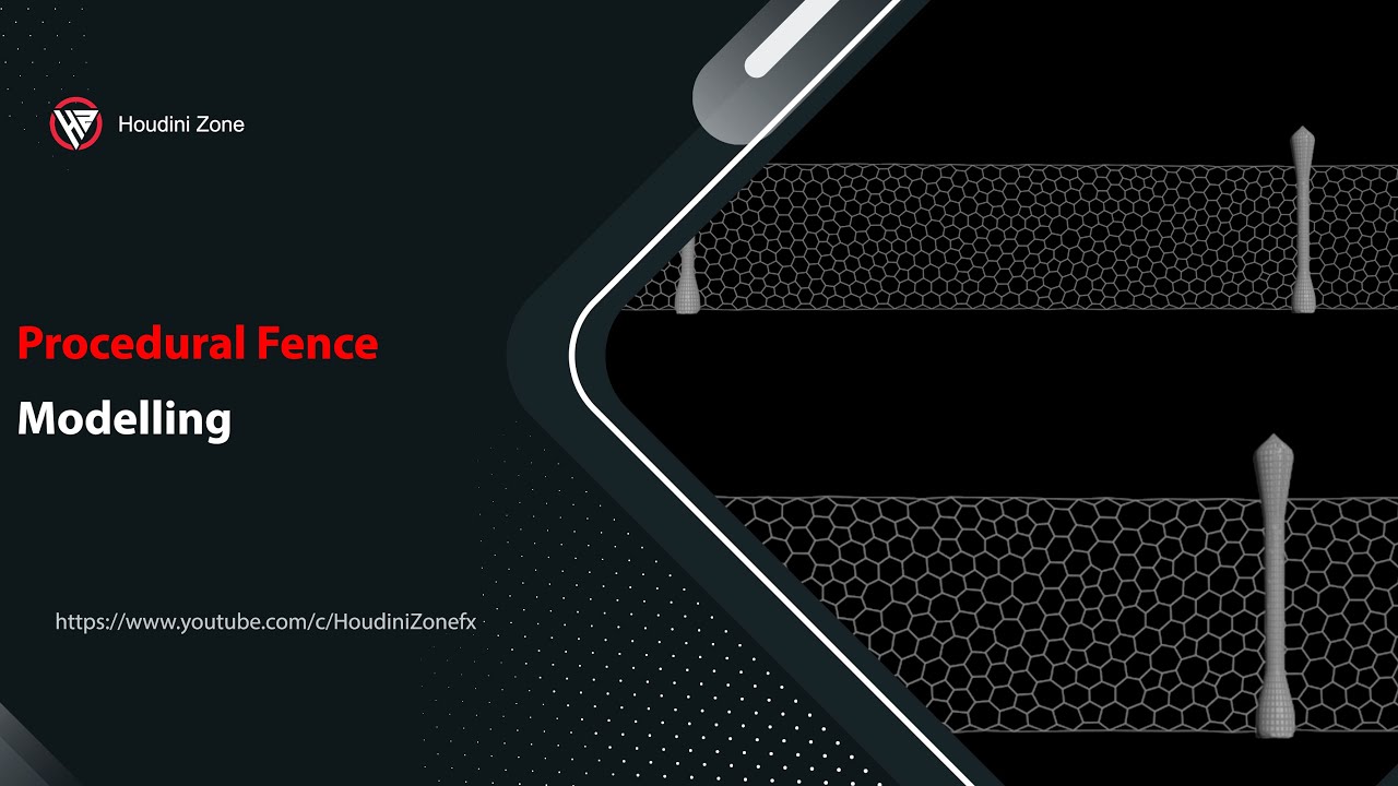 Procedural Fence Modelling | Houdini 19.5 | Houdini Zone |