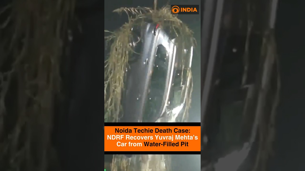 Noida Techie Death Case: NDRF Recovers Yuvraj Mehta&rsquo;s Car from Water-Filled Pit
