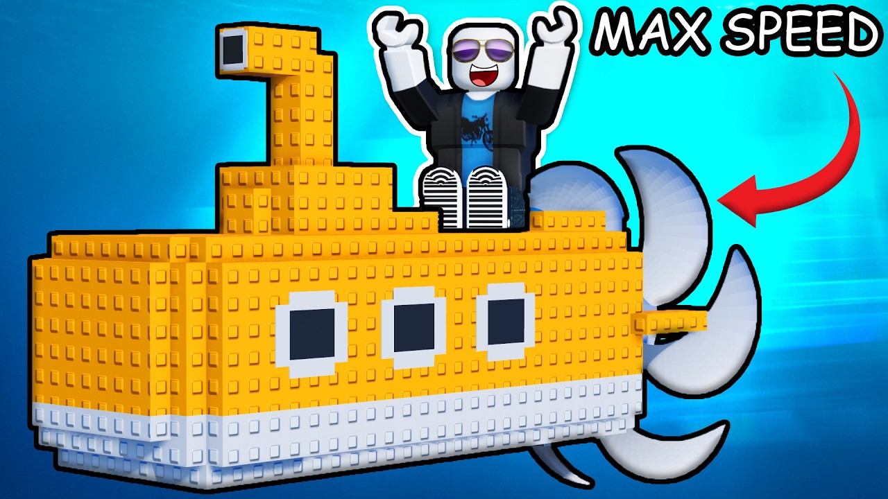 построение САМОЙ БЫСТРОЙ подводной лодки в Roblox построение подводной лодки...