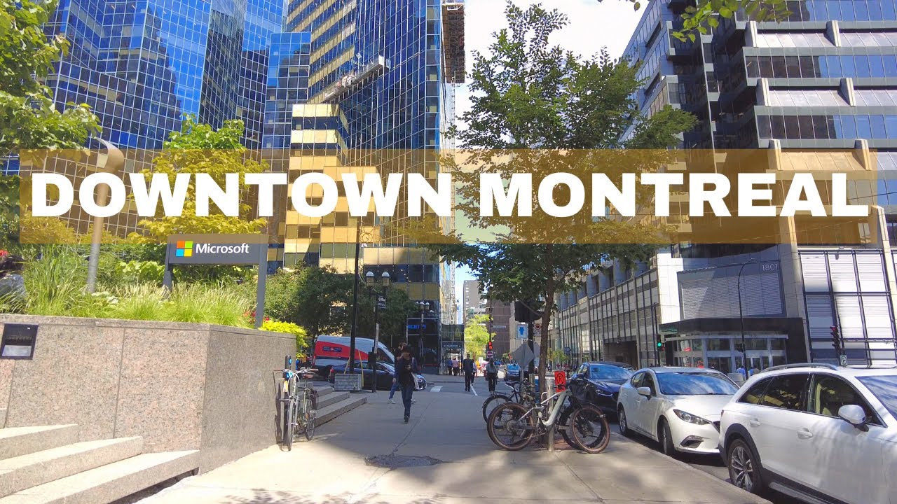 Sunny Day Downtown Montreal Walk - Summer 2025 [4K]