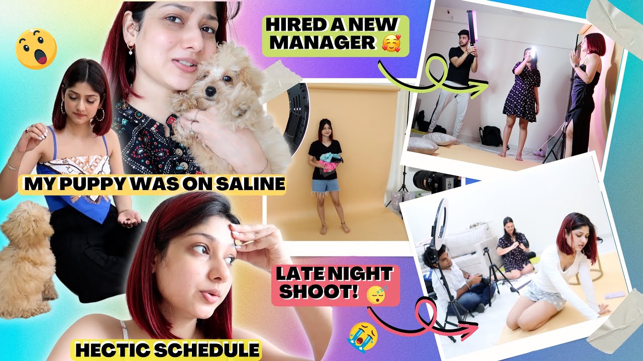 Hired a new manager⚡️My puppy was on saline💉 Hectic Shoot Day📸 #WeeklyVlog