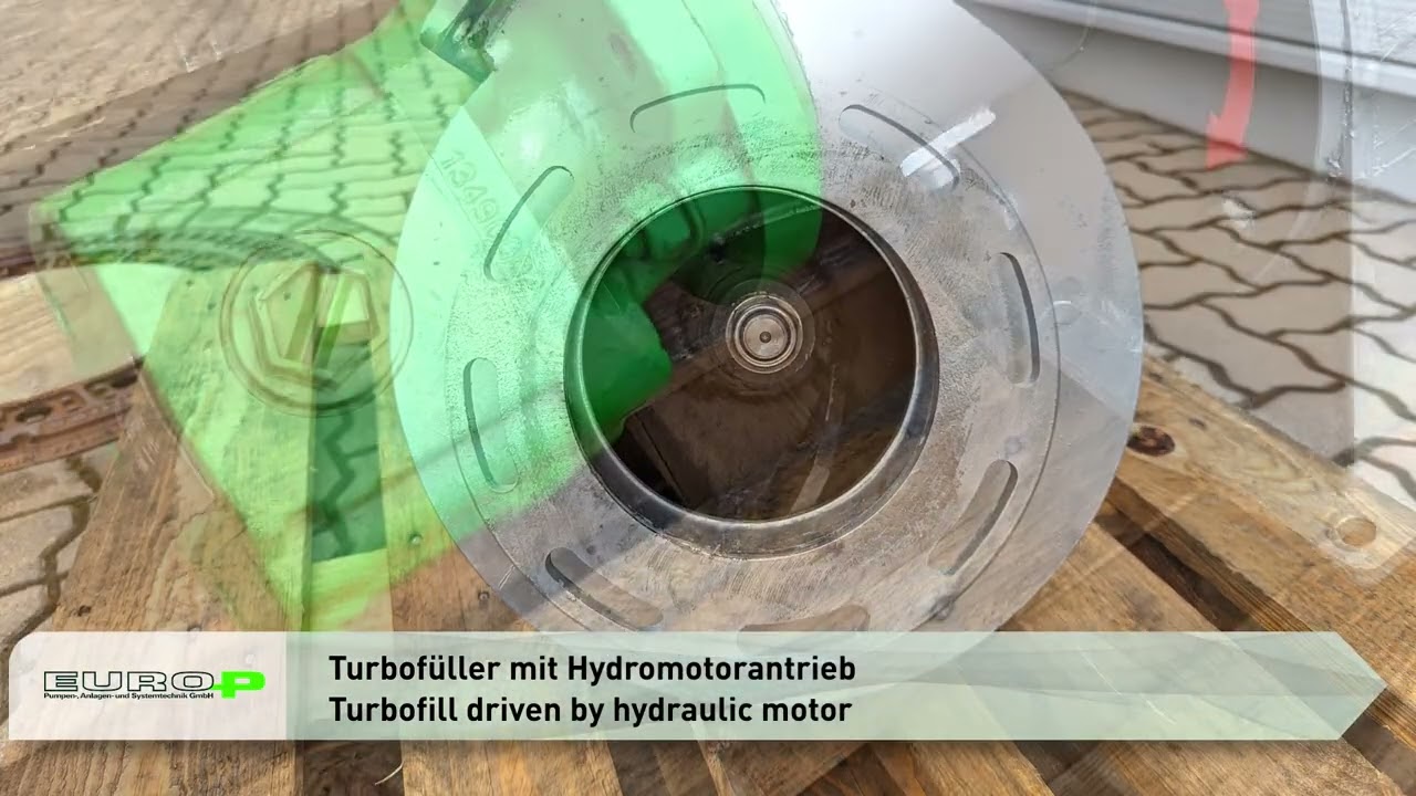 Turbofüller/Turbofill, Pumpen von Euro-P mit Antrieb über Hydraulikmotor