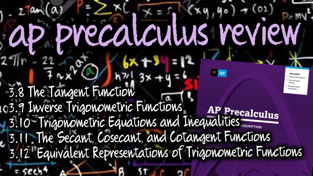 AP Precalculus Review on Sections 3.8, 3.9, 3.10, 3.11, 3.12 (Reteaching and Test Practice Problems)