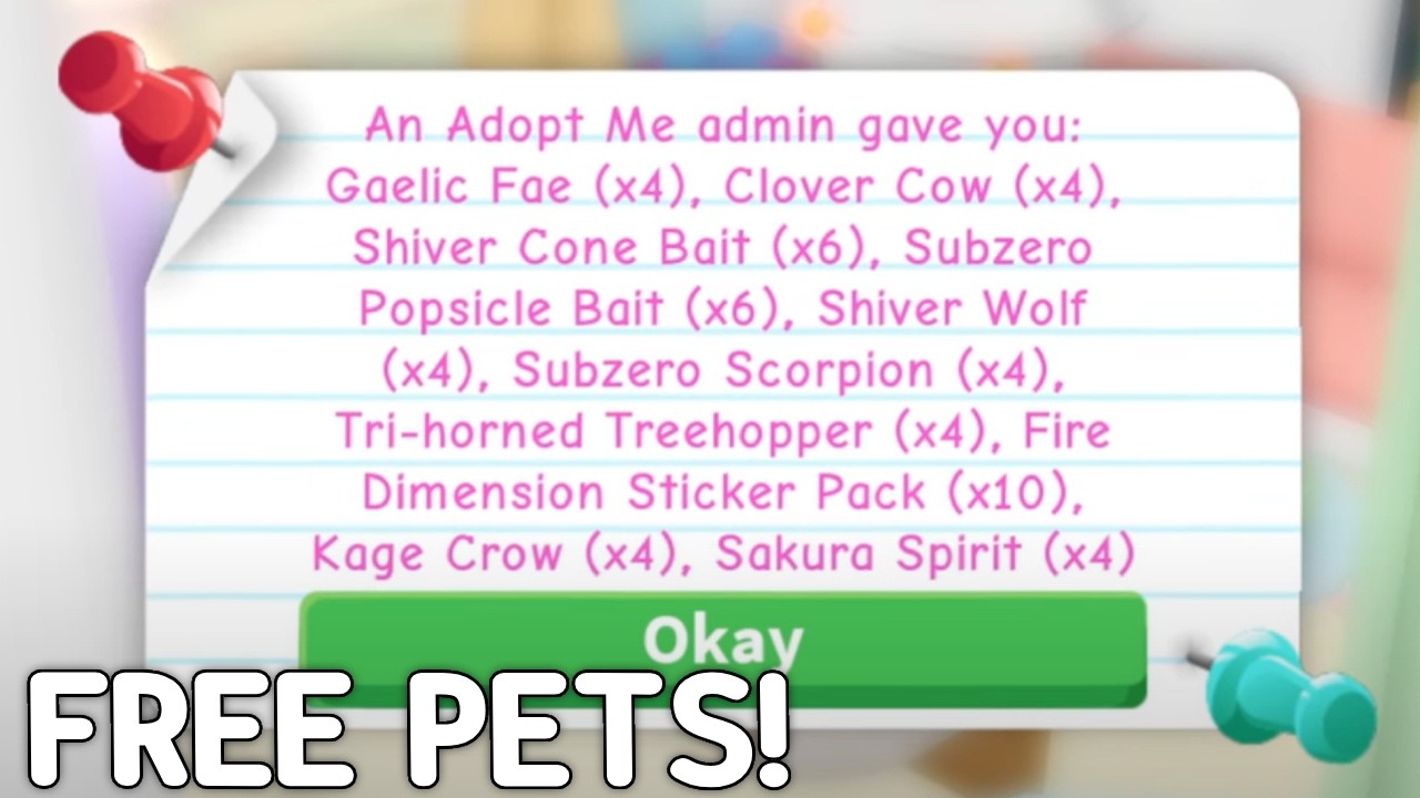 How To Get FREE PETS From Adopt Me Admins!