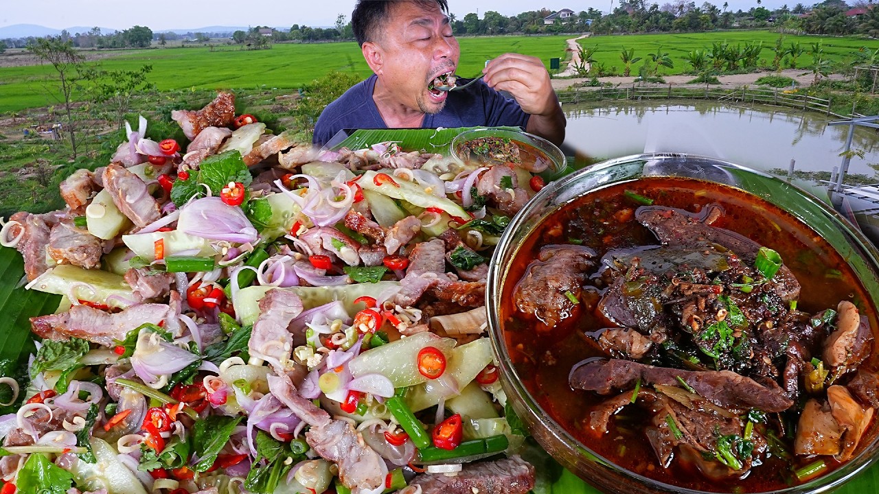 พล่าหมูใส่แต่งกวาเผ็ดๆเปรี้ยวๆ อ่อมหมูสูตรเข้มข้น ล้ามลำ-17-03-2026-