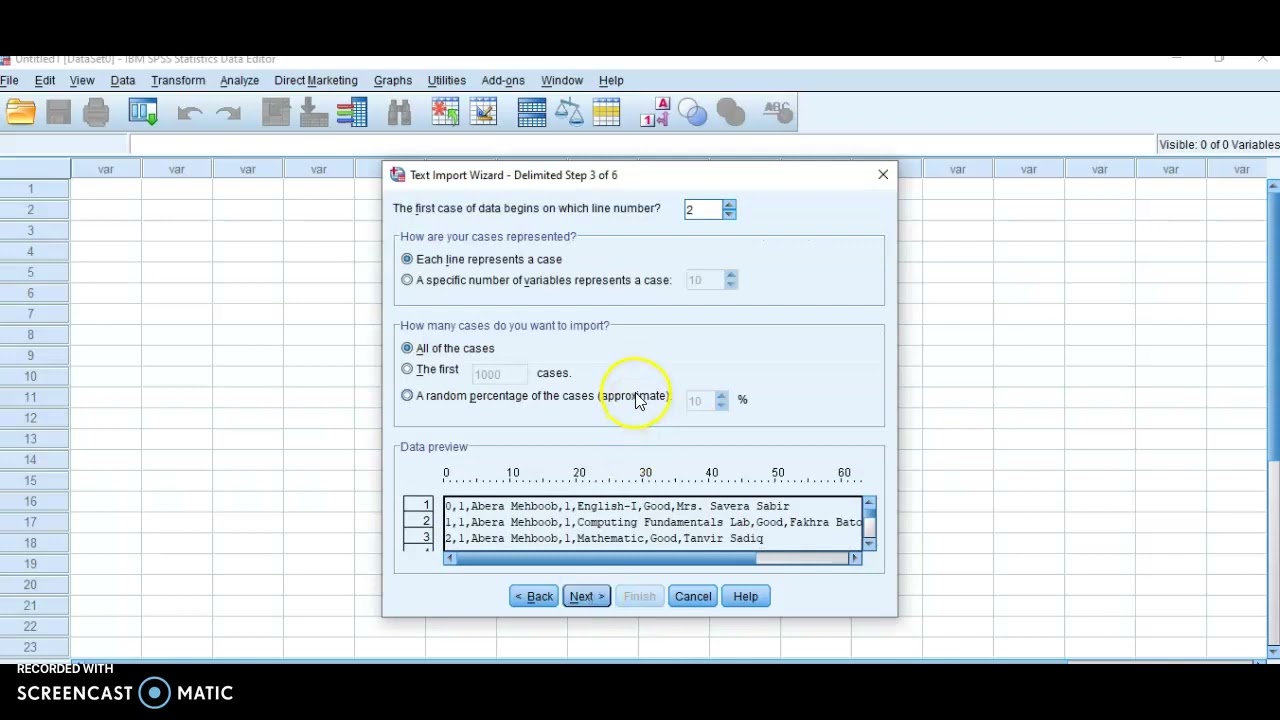 SPSS-How to open csv file