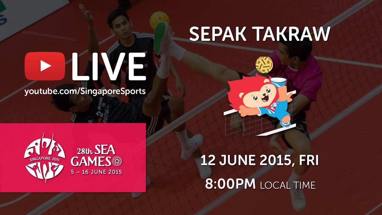 Sepaktakraw Men's Regu Laos vs Singapore | 28th SEA Games Singapore 2015