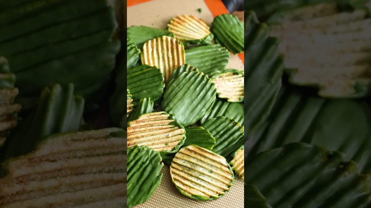 Crispy jaggy potato chips with matcha chocolate クリスピージャギポテトチップス抹茶チョコ #shorts #asmr #cooking