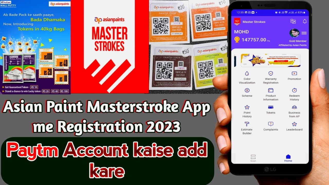 Asian Paints Masterstroke App Me Registration kaise kare 2023 #asiantoken #asianpaintmasterstrokeapp