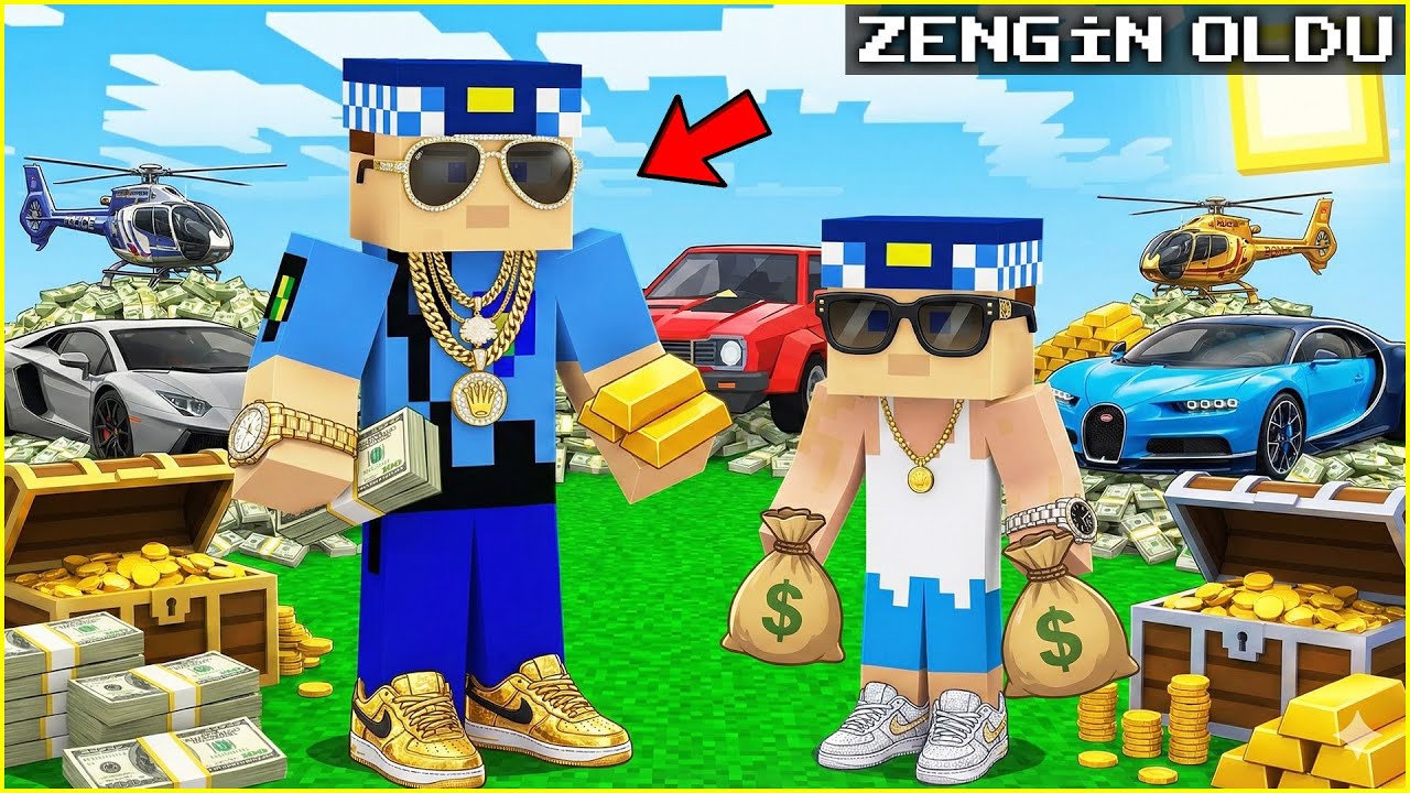 KEREM KOMİSER VE BEBEĞİ ZENGİN OLDU! 😱 - Minecraft ZENGİN FAKİR HAYATI