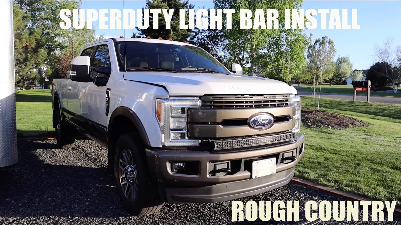 Rough Country Light Bar Install F350 (Front Grill)