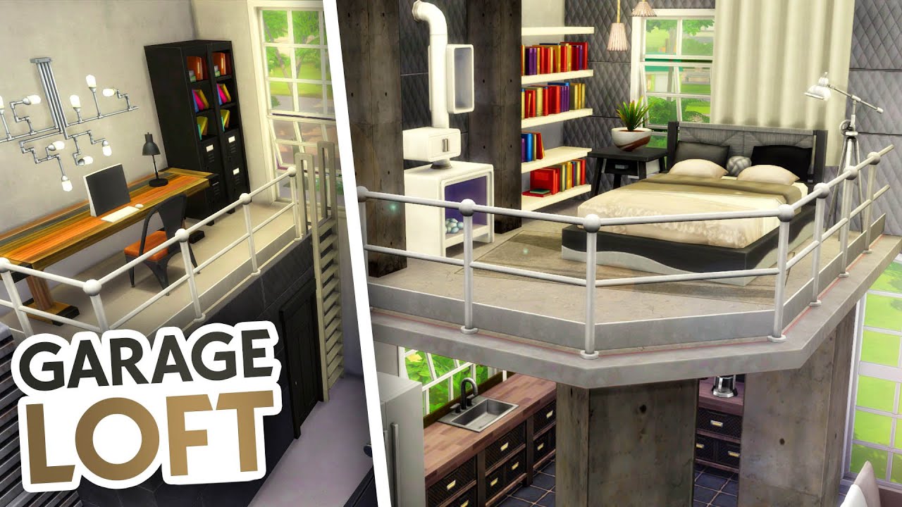 INDUSTRIAL GARAGE LOFT // Sims 4 Speed Build
