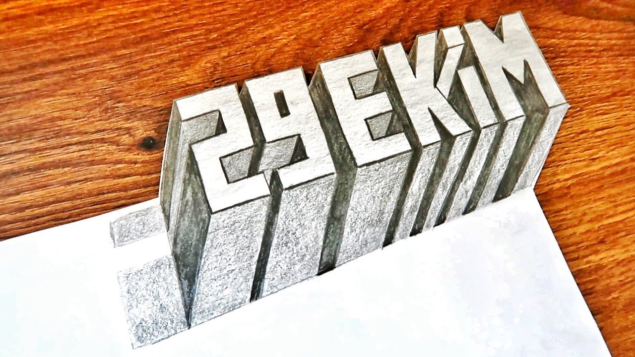 29 EKİM CUMHURİYET BAYRAMI RESMİ ÇİZİMİ / 3D 29 EKİM ÇİZİMİ
