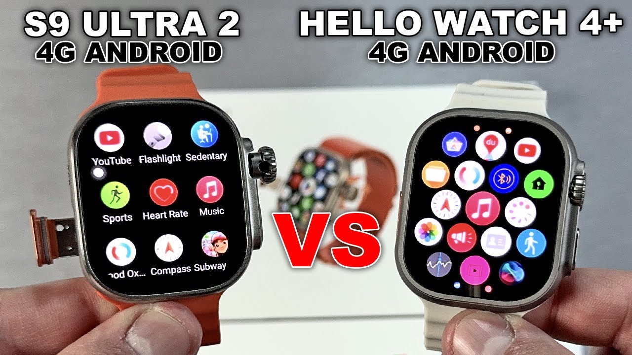S9 Ultra (2) 4G Android vs Hello Watch 4 Plus (4G Android Smart Watch) - FULL COMPARISON!