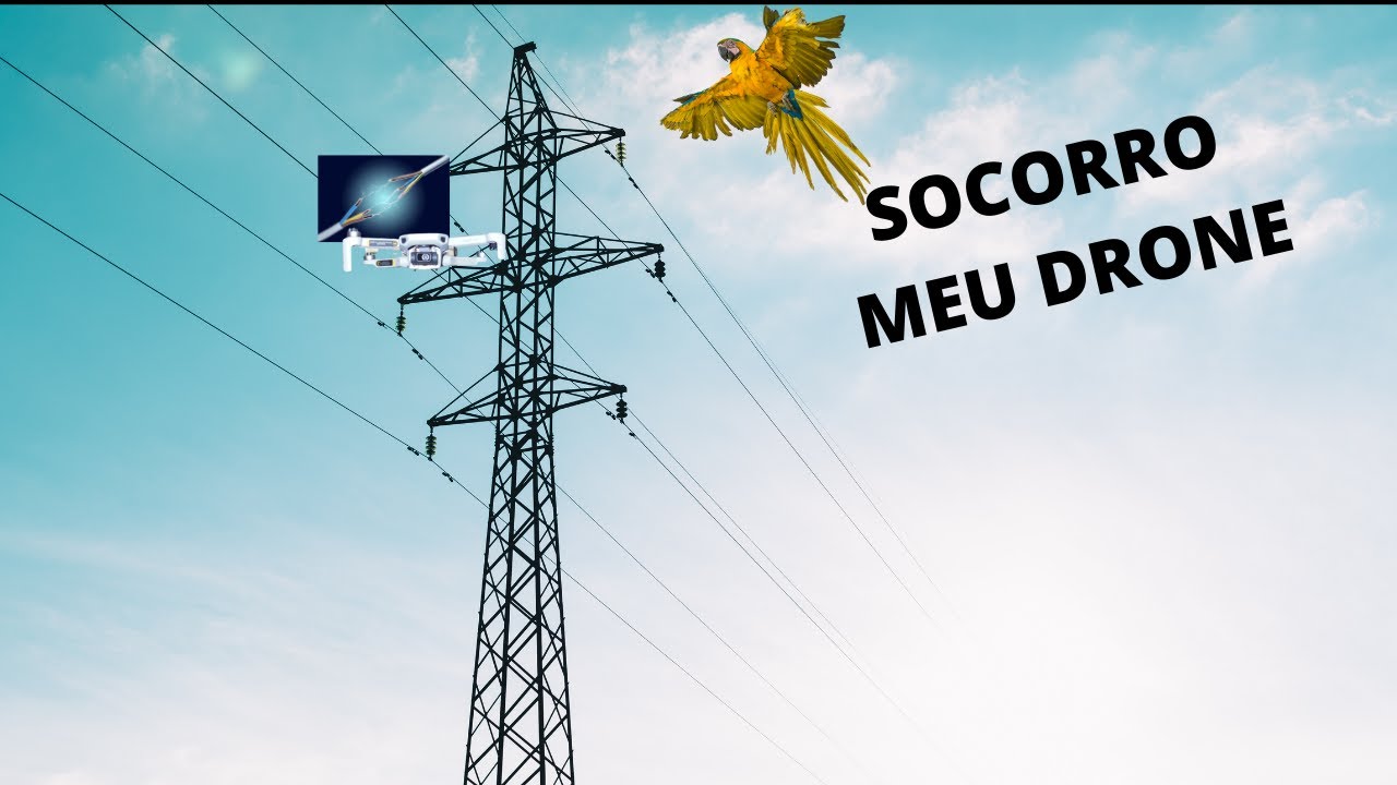 DJI MAVIC MINI TOMA UM CHOQUE EM FIO DE ALTA TEN&Ccedil;&Atilde;O drone sao paulo wolf