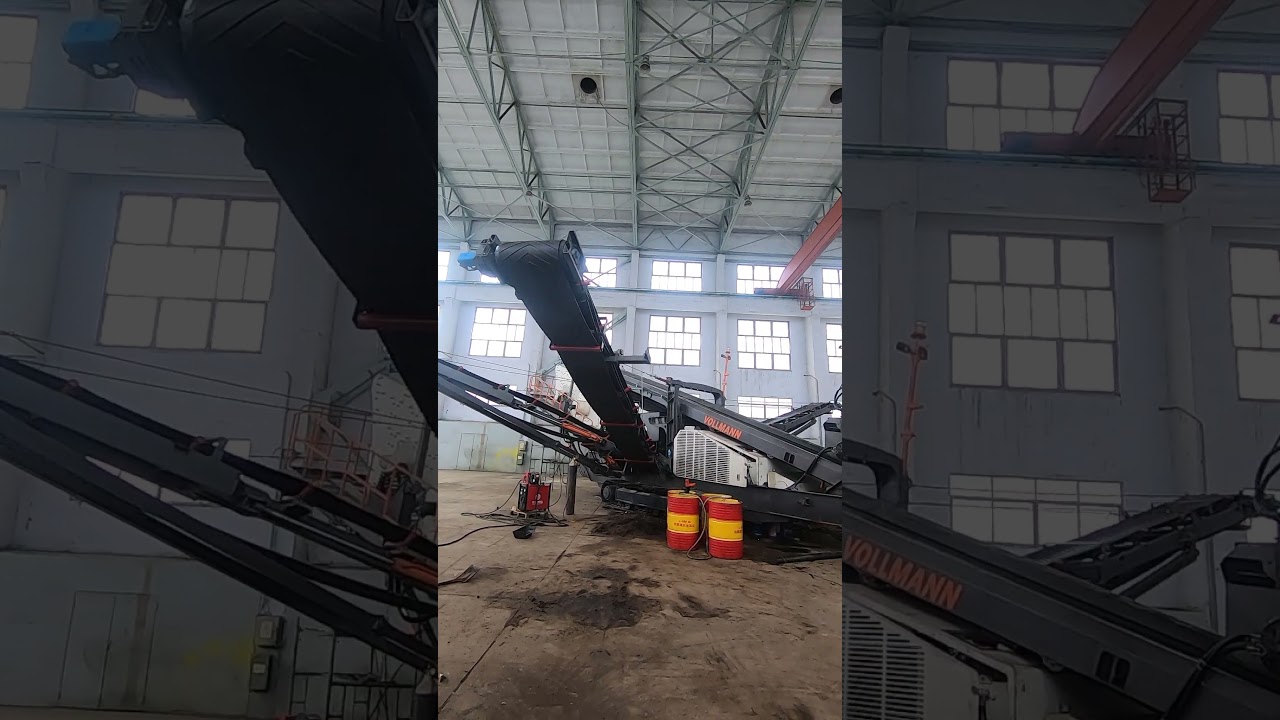 Track-mounted mobile screen with four discharge belts#Mobile screening machine#Tank