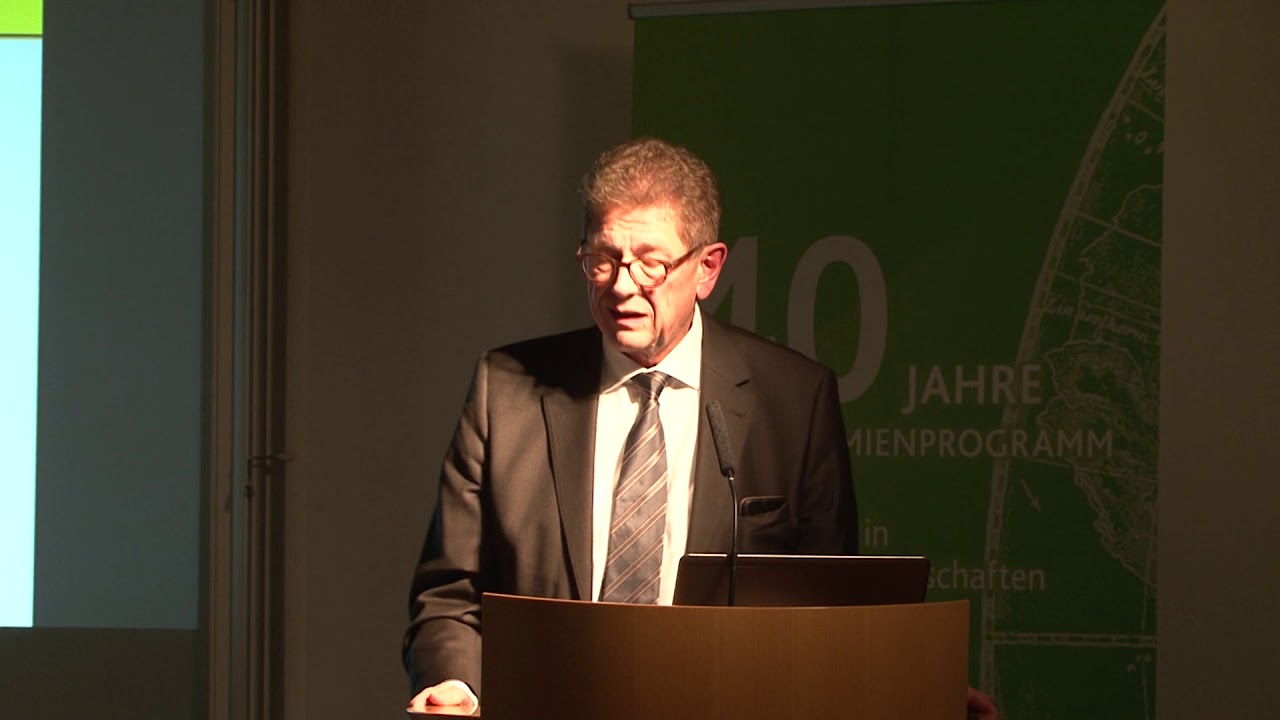 40 Jahre Langzeitforschung im Akademienprogramm - Prof. Dr. Siegfried Oechsle