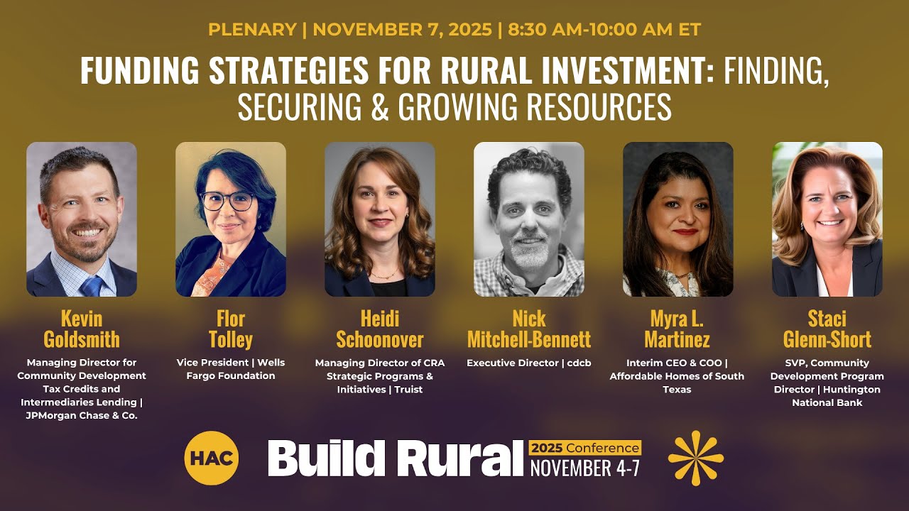 Friday Morning Plenary: Strategies for Rural Investment
